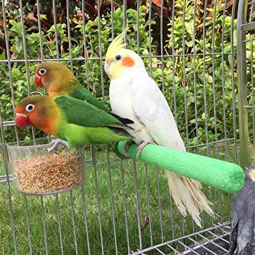 KinTor Bird Perch Rough-surfaced Nature Wood Stand Toy Branch for Parrots Colors Vary