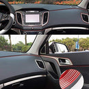 YIJINSHENG Car Interior DIY Automobile Motor Exterior Decoration Moulding Trim Strip line Sticker Insert Type Air Outlet Dashboard Decoration 3D Strip 8 Meters Car Styling Molding(Silver)