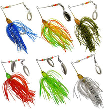 Load image into Gallery viewer, MILTECH 6 Pcs Fishing Lures Spinner Baits,Fishing Hard Spinner Lures, Bass Trout Salmon Hard Metal Spinnerbait

