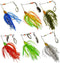 MILTECH 6 Pcs Fishing Lures Spinner Baits,Fishing Hard Spinner Lures, Bass Trout Salmon Hard Metal Spinnerbait