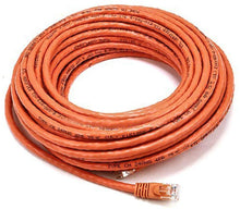 Load image into Gallery viewer, Monoprice 50FT 24AWG Cat6 500MHz Crossover Ethernet Bare Copper Network Cable - Orange
