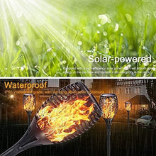Load image into Gallery viewer, Permande Solar Flame Lights Outdoor, Flickering Torches Decorations for Patio Fire Effect Garden Lantern Auto On/Off Dust to Dawn Waterproof Lawn Decor Solar Powered Stick Light Security for Driveway
