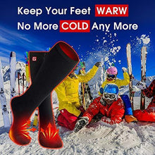 Load image into Gallery viewer, Electric Battery Heated Socks for Women Men,Winter Rechargeable Thermal Heat Socks Kit,Battery Powered Electric Heated Ski Bike Motorcycle Warm Socks Foot Warmer,Winter Sports Outdoor Thermo Socks,M/L
