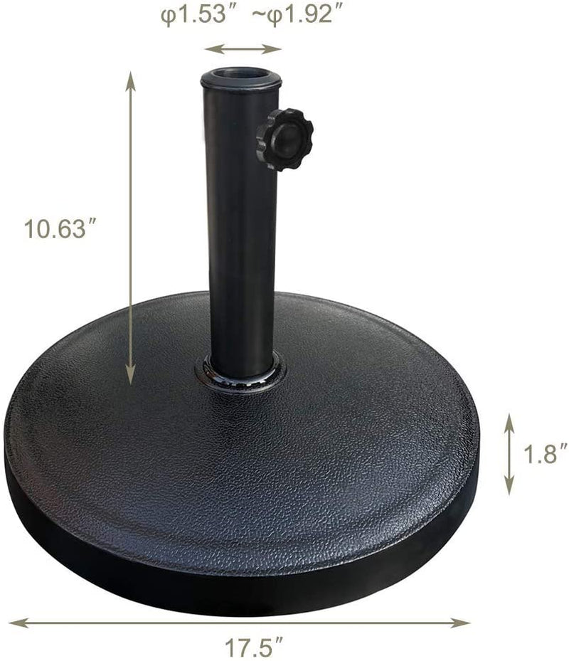 Nature's Blossom Umbrella Base Stand Market Patio Outdoor Heavy Duty Umbrella Holder,Black