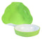 HIRALIY White and Green Double Dish Serving Bowl for Pistachios, Peanuts, Edamame, Cherries, Nuts, Fruits and Candy