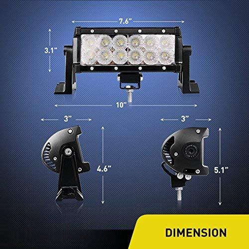 Nilight Light Bar 2PCS 20 Inch 126W LED Lights Spot Flood Combo Led Off Road Driving Lights Led Fog Lights Jeep Lights Boat Lighting LED Work Light ,2 Years Warranty