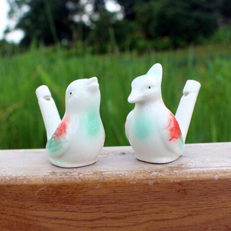 PHEVOS Porcelain Bird Water Whistles, Real Bird Singing,Nostalgic Music Bath Toys(4 Bird)