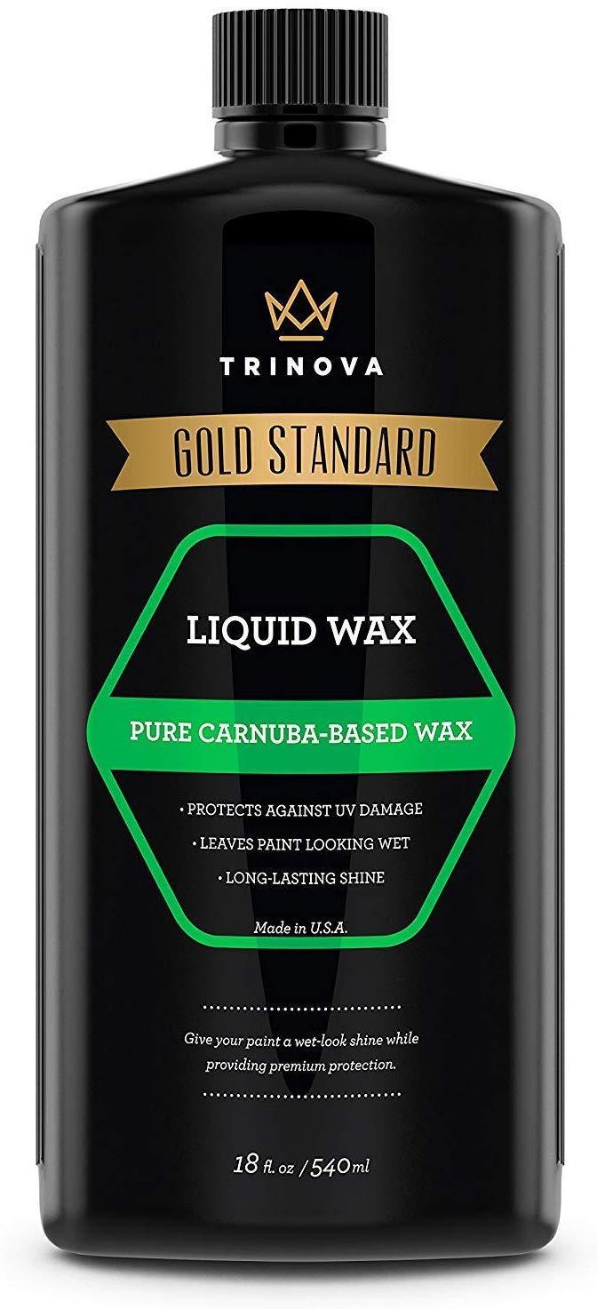 TriNova Liquid Carnauba Car Wax - Ultimate Shine and Protection. Easy Application, Protect Against Scratches, uv Rays. Deep Gloss, Premium Sealer 18oz