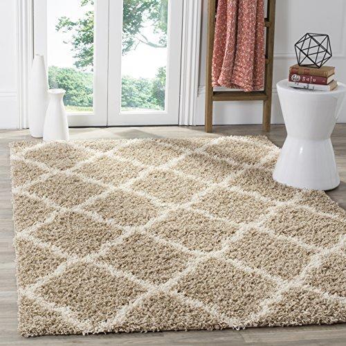 Safavieh Dallas Shag Collection SGD257A Dark Grey and Ivory Area Rug (8'6" x 12')