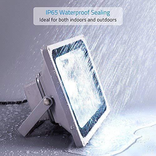 RGB COB LED Flood Lights LOFTEK, Outdoor Color Changing Floodlight with Remote Control, IP65 Waterproof 16 Colors 4 Modes Dimmable Wall Washer Light, Stage Lighting (50)