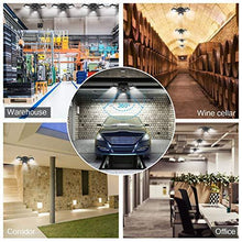 Load image into Gallery viewer, Opard 80W LED Garage Lights, Deformable Garage Light with 3 Adjustable Wings, 8000LM, E26 LED Shop Light, Barn Light, High Bay Light, Ceiling Lighting Fixture for Warehouse (No Motion Detection)
