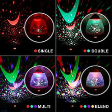 Load image into Gallery viewer, Kingtoys Kids Star Projector Night Lights Christmas Multiple Colors 360 Degree Rotating Led Starry Sky Night Lamp with Timer Auto Shut Off for Nursery Decor Baby Children Bedroom
