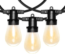 Load image into Gallery viewer, Banord 102FT Dimmable LED Outdoor String Lights, 34 Hanging Sockets with 35 x Shatterproof LED Bulb Party Lights, Waterproof Vintage Ambiance Patio Lights String for Wedding,Gatherings
