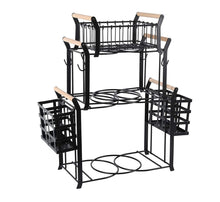 Load image into Gallery viewer, TQVAI 2 Tier Buffet Caddy with Mug Holder for Plates, Utensils, Napkins - Ideal for Kitchen, Dining, Entertaining, Parties, Picnics
