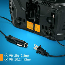 Load image into Gallery viewer, Kensun AC/DC Power Supply Portable Air Compressor Pump with Analog Display to 100 PSI for Home (110V) and Car (12V), Tire Inflator with Adaptors for Cars, Trucks, Bicycles, Balls
