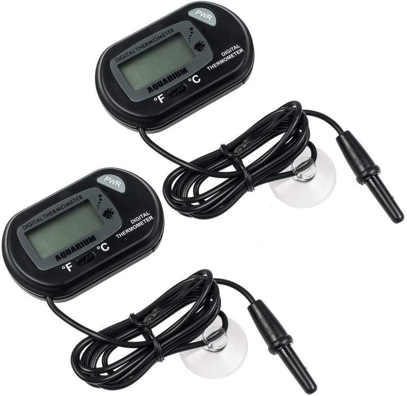 Zacro Pack of 2 LCD Digital Aquarium Thermometer Fish Tank Water Terrarium Temperature