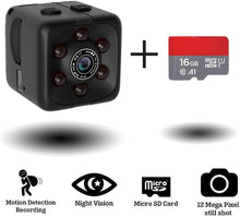 Load image into Gallery viewer, Mini Hidden Spy Camera Portable Small 1080P Wireless Cam with Night Vision and Motion Detection for Nanny/Housekeeper, Security Sports Camera (Black（with 32GB Card）)
