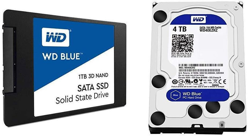 WD Blue 4TB PC Hard Drive - 5400 RPM Class, SATA 6 Gb/s, 64 MB Cache, 3.5" - WD40EZRZ