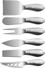 Load image into Gallery viewer, Home Perspective Premium Stainless Steel Cheese Tool Set - 6 Piece Box Cheese Knife Set - Cut, Spread, Shave and Serve All Your Favorite Cheeses
