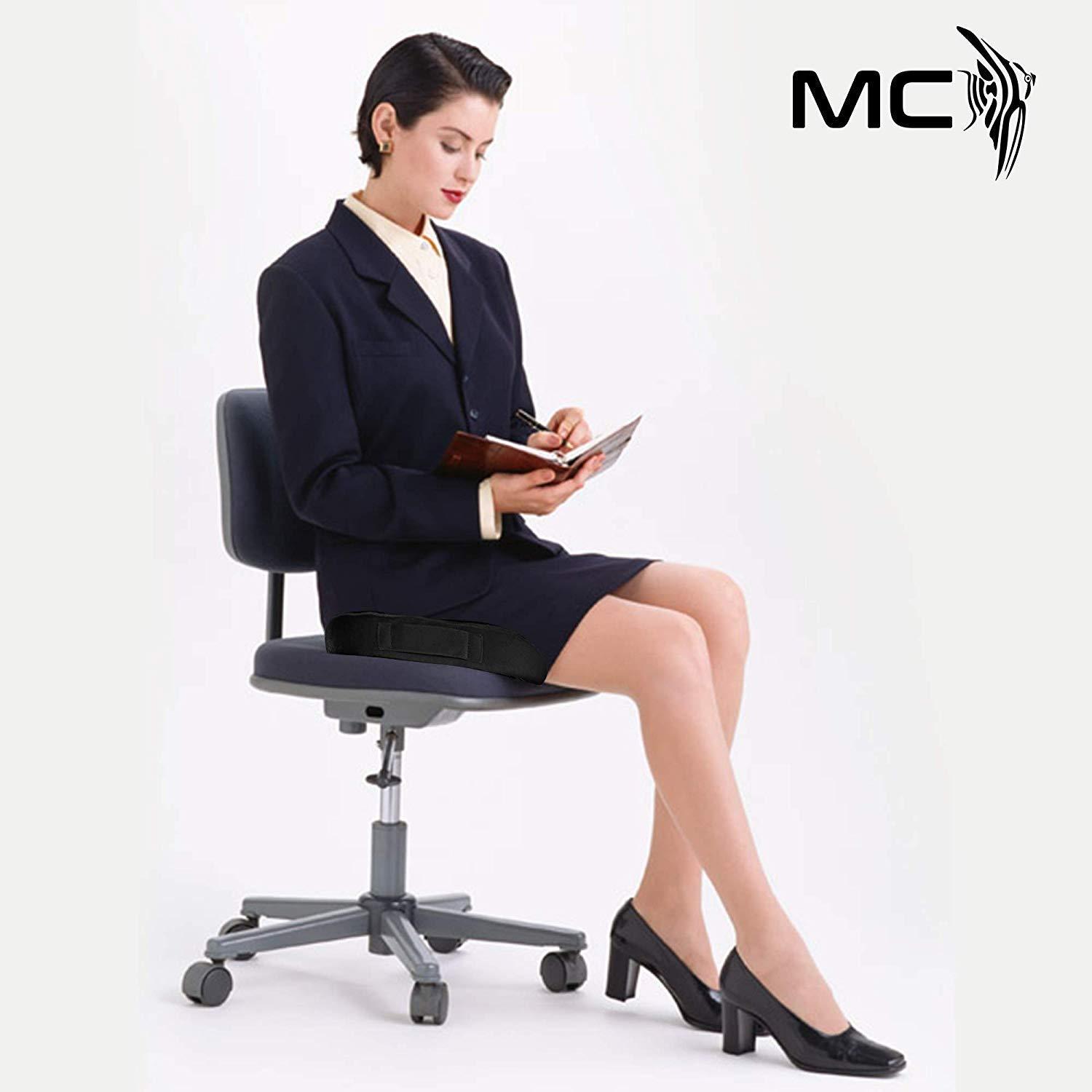Seat Cushion Premium Comfort – Orthopedic 100% Memory Foam Coccyx Cushion for Tailbone Pain – Cushion for Office Chair Car Seat – Back Pain & Sciatica Relief, Free Bag & Hand Exerciser by Moral Chase
