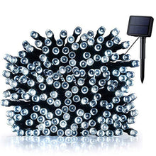 Load image into Gallery viewer, Solar Christmas String Lights, 300 LED 92ft Halloween Lights, Xmas Decorative Lights 8 Modes Outdoor Fairy Lighting for Indoor Outdoor Home Garden Patio Wedding Holiday Halloween Theme Party Purple
