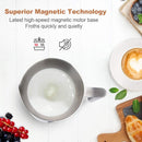 Secura 4 in 1 Electric Automatic Milk Frother and Hot Chocolate Maker Machine 8.45 oz Stainless Steel Dishwasher Safe Cordless Removable Milk Jug