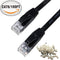 Hping-Tec Cat6 Flat Ethernet Patch Cable, 100-Feet - Black