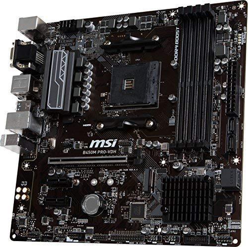 MSI Performance Gaming AMD Ryzen 1st and 2nd Gen AM4 M.2 USB 3 DDR4 HDMI Display Port WiFi Crossfire ATX Motherboard (B450 Gaming PRO Carbon AC)