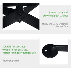 Zupapa Hanging Hammock Chair C-Stand Only for Air Porch Swing Chair, Heavy Duty 380lbs Capacity Come with Rug, Pegs and Hook,, Outdoor/Indoor