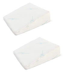 Xtreme Comforts 7" Memory Foam Bed Wedge Pillow, Hypoallergenic Breathable, Washable Bamboo Cover, Elevated Support Cushion, Acid Reflux, Lower Back Pain, Heartburn, Snoring, Allergies, Post Nasal