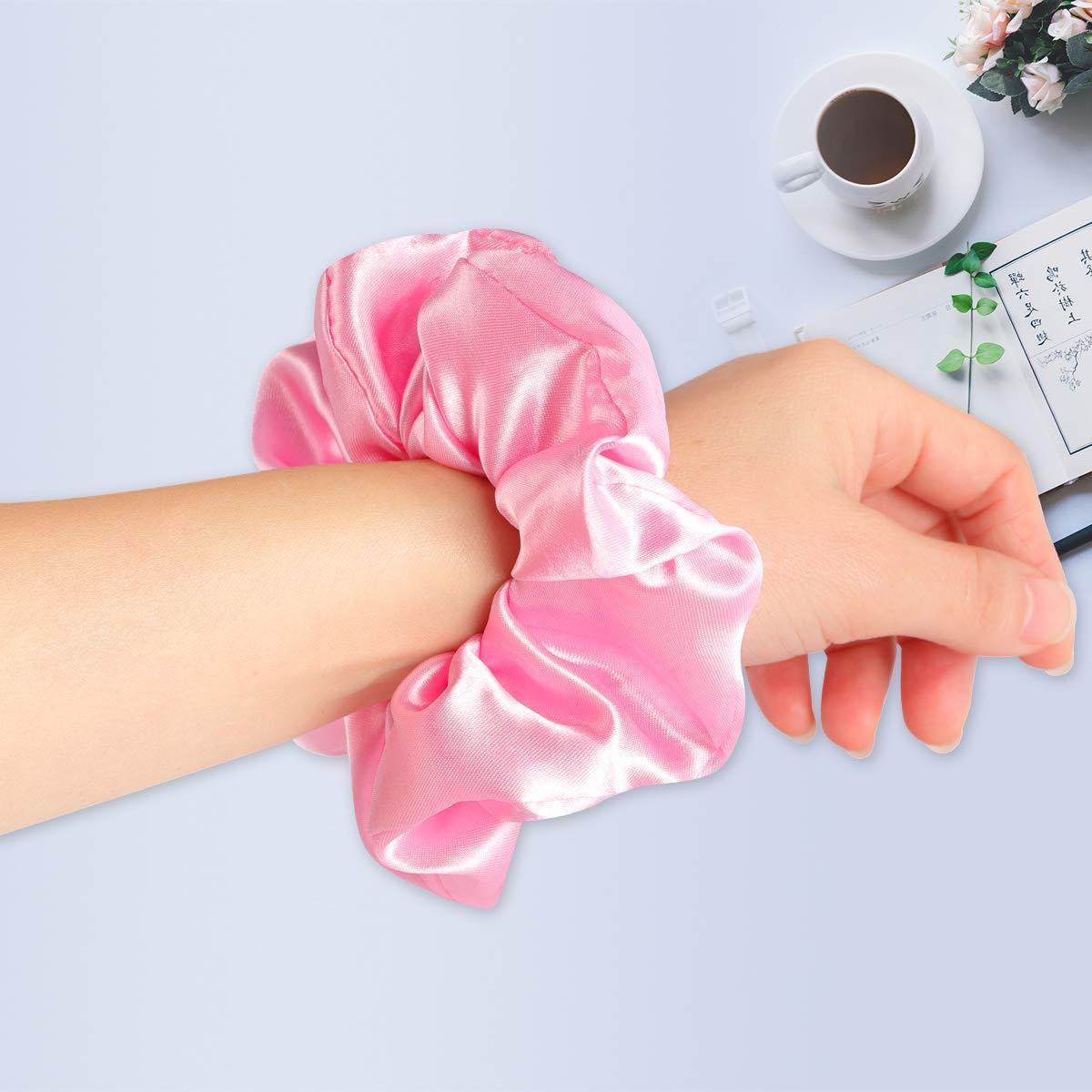 Magigift 15 Pcs Hair Scrunchies Satin Elastic Hair Bands Scrunchy Hair Ties Ropes Scrunchie for Women or Girls Hair Accessories - 15 Assorted Colors Scrunchies