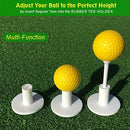 SkyLife Golf Rubber Tee Holder Set for Driving Range Golf Practice Mat (1.5''/2''/2.6''/2.8''/3'')