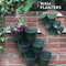 Worth Watering Indoor Outdoor Vertical Wall Hangers with Pots Included Wall Plant Hangers Each Wall Mounted Hanging Pot has 3 Pockets 36 Total Pockets