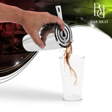 Load image into Gallery viewer, Deluxe 3 Piece Martini Boston Shaker Set &amp; Mixing Glass by Bar Brat ™ / Free 130 Cocktail Recipe (ebook) Included/Perfect for Making Mojitos, Margaritas &amp; High Balls
