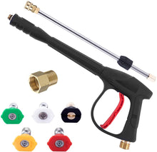 Load image into Gallery viewer, PP PROWESS PRO Pressure Washer Gun with Replacement Extension Wand, M22 Adapter kit, Quick Connect Fitting, 5 Nozzle Tips, 31 Inch, 4000 PSI
