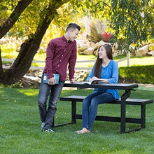 Load image into Gallery viewer, LIFETIME 60139 Outdoor Convertible Bench, 55 Inch, Mocha Brown
