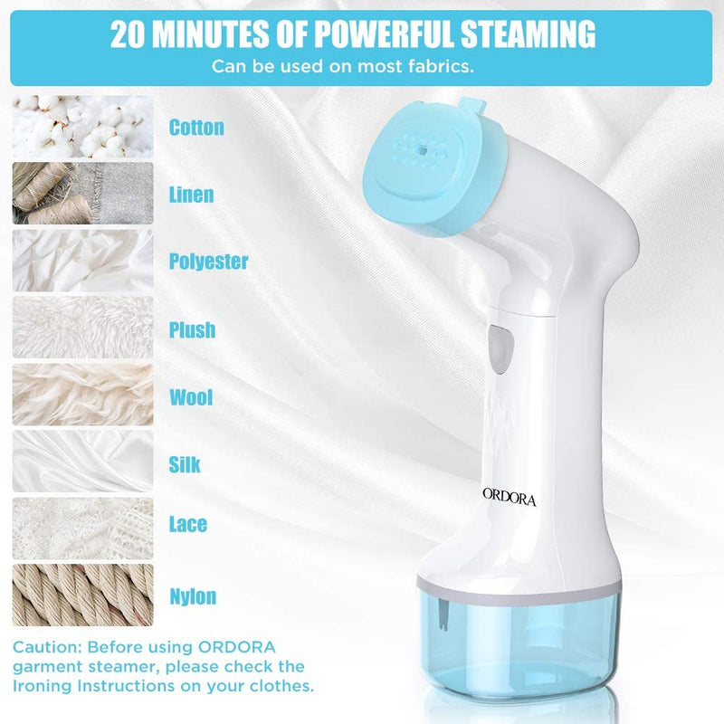 ORDORA Leak-proof Garment Steamer for Clothes, 220ml Pump Steam Tech Clothing Steamer for Home, Handheld Travel Steamer, Wrinkles & Odor Remover Fits all Fabric