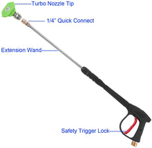 Load image into Gallery viewer, PP PROWESS PRO Pressure Washer Gun with Replacement Extension Wand, M22 Adapter kit, Quick Connect Fitting, 5 Nozzle Tips, 31 Inch, 4000 PSI
