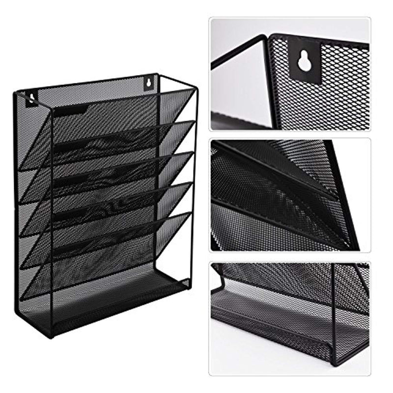 Samstar 6 Pack Mesh Wall Mounted File Holder Metal Wall File Pocket  Organizer for Office/Home ?