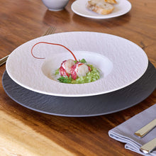 Load image into Gallery viewer, Villeroy &amp; Boch Manufacture Rock Blanc Pasta Plate, Structured Crockery Porcelain, White, 29 cm

