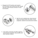 DYWISHKEY 100 Pieces M5 x 20mm/25mm/30mm/35mm/40mm Stainless Steel 304 Hex Button Head Cap Bolts and Nuts Kit