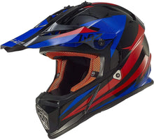 Load image into Gallery viewer, LS2 Helmets Motorcycle &amp; Powersports Helmet&#39;s Off-Road Fast Mini V2 (Strong Red Blue, Medium)
