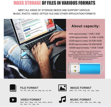 Load image into Gallery viewer, 32GB USB Flash Drive 10 Pack Easy-Storage Memory Stick K&amp;ZZ Thumb Drives Gig Stick USB2.0 Pen Drive for Fold Digital Data Storage, Zip Drive, Jump Drive, Flash Stick, Mixed Colors
