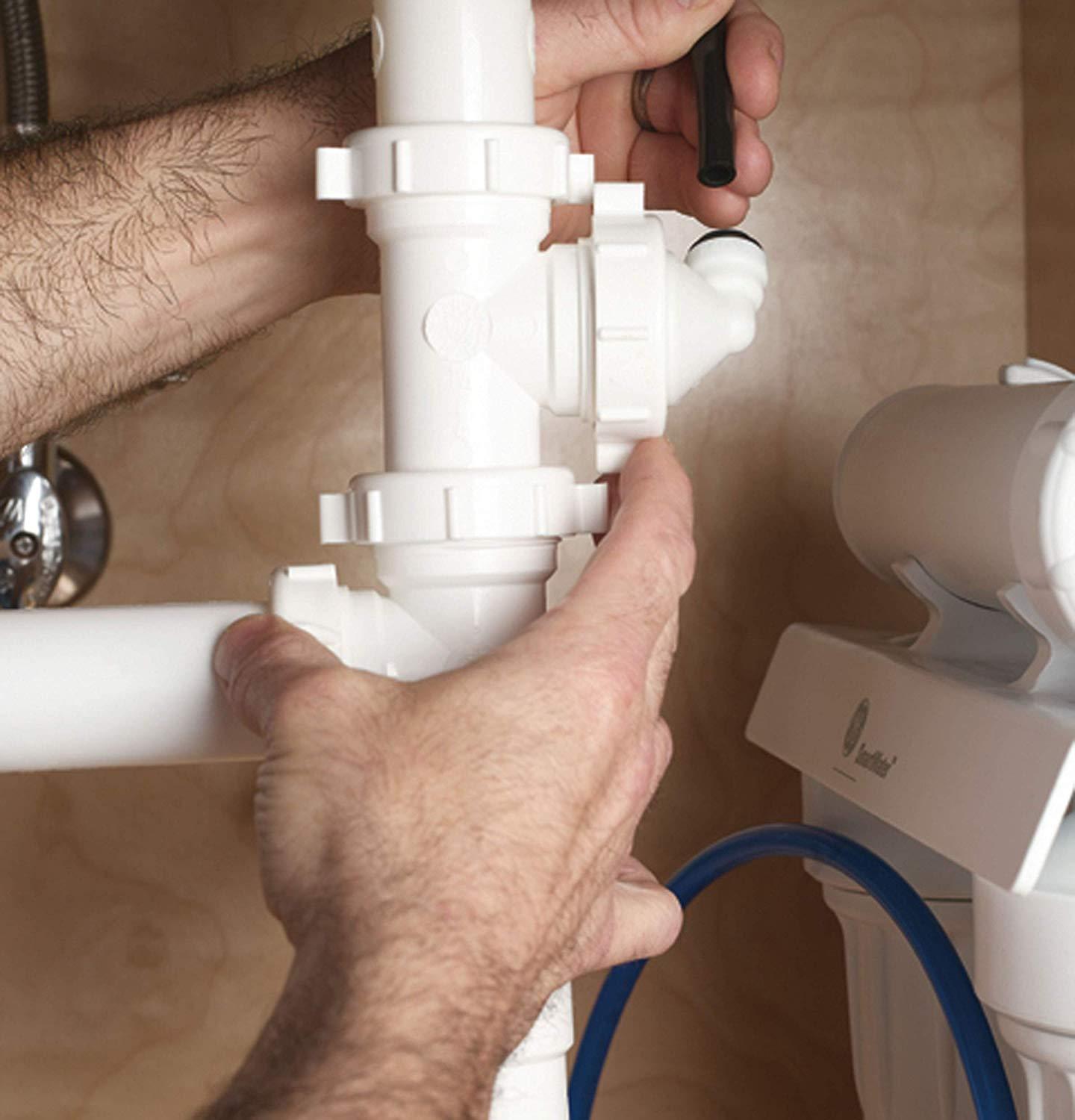 GE Reverse Osmosis Under Sink 3 Stage Water Filtration System GXRM10RBL Filters Lead, Fluoride, Chlorine, Cysts, Arsenic, Cadmium 6 (NSF/ANSI 58)