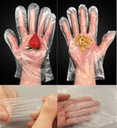 Disposable Clear Plastic Gloves - 500 Pieces Plastic Disposable Food Prep Gloves,Disposable Polyethylene Work Gloves for Cooking,Cleaning,Food Handling,Powder & Latex Free [ One Size Fits Most ]