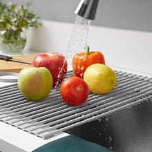 Load image into Gallery viewer, Miligore Roll-up Dish Drying Rack - Large (20&quot; x 13&quot;) Multi-Purpose Over the Sink Drainer - Gray
