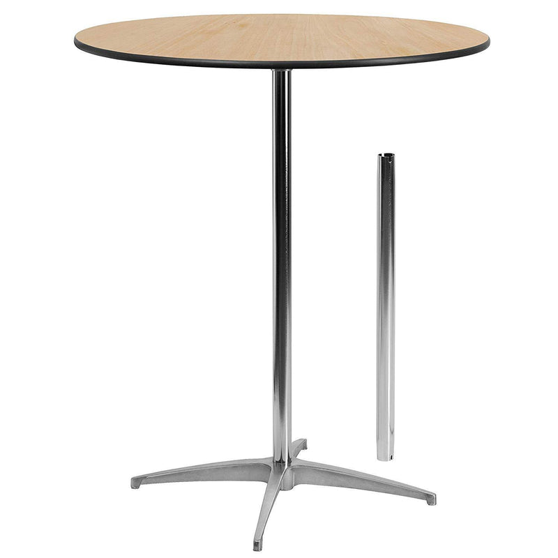 Flash Furniture 30'' Round Wood Cocktail Table with 30'' and 42'' Columns