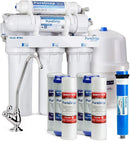 PureDrop RTW5 Under Sink 5 Stage Reverse Osmosis Drinking Water Filtration System with Extra Pre-Filter Set