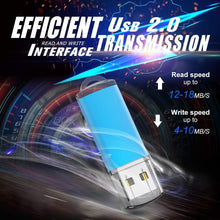 Load image into Gallery viewer, 32GB USB Flash Drive 10 Pack Easy-Storage Memory Stick K&amp;ZZ Thumb Drives Gig Stick USB2.0 Pen Drive for Fold Digital Data Storage, Zip Drive, Jump Drive, Flash Stick, Mixed Colors
