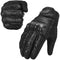 ILM Goatskin Leather Motorcycle Motorbike Powersports Racing Gloves Touchscreen For Men and Women Black (XXL, Black Perforated)